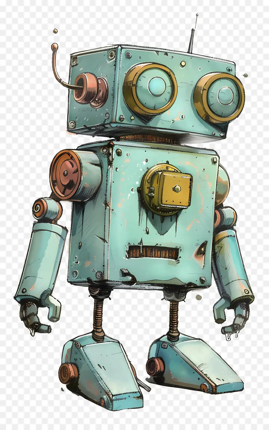 Robot，Rétro Robot PNG