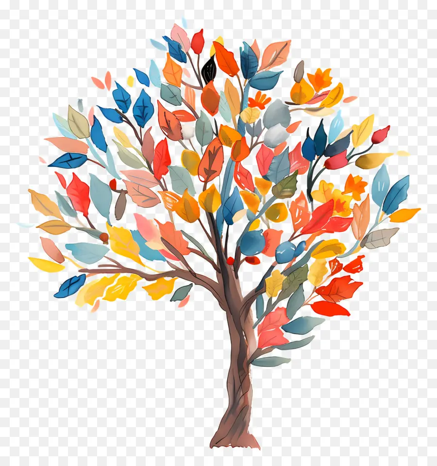 Arbre，Arbre Coloré PNG