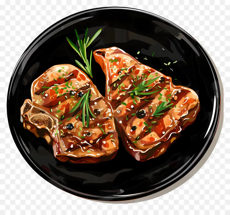 Côtelettes De Porc，Steak De Boeuf PNG