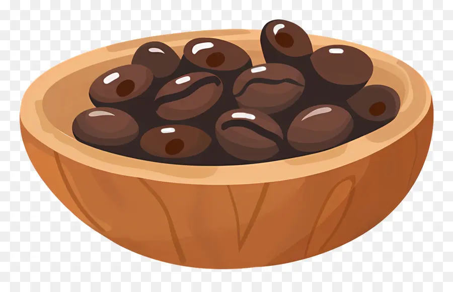 Les Grains De Café，Boules De Chocolat Noir PNG