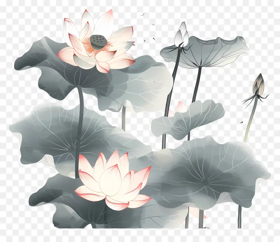 Des Fleurs De Lotus，Les Nénuphars PNG