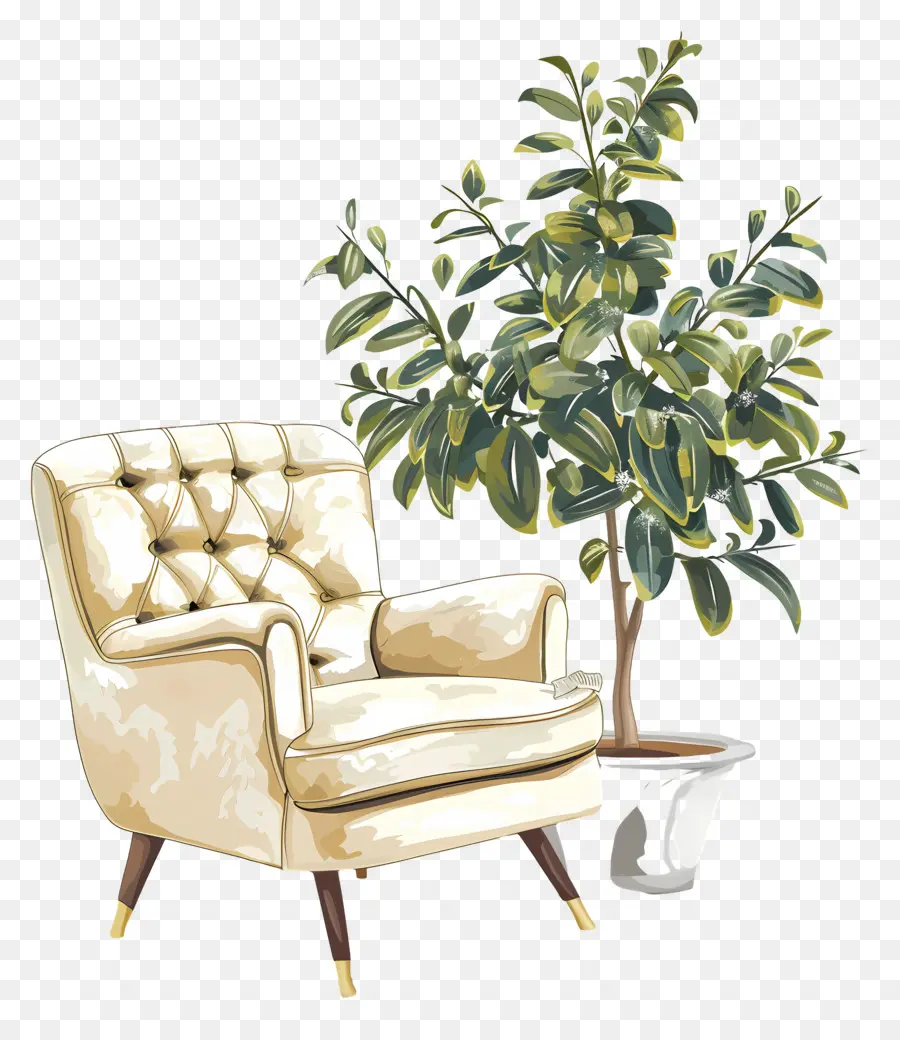 Fauteuil，Fauteuil En Cuir Blanc PNG