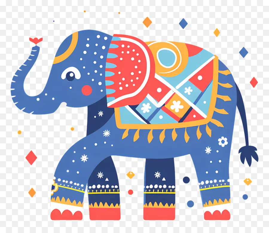 éléphant Décoré，L'Éléphant D'art PNG