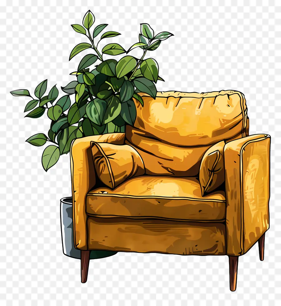 Fauteuil，Fauteuil Jaune PNG