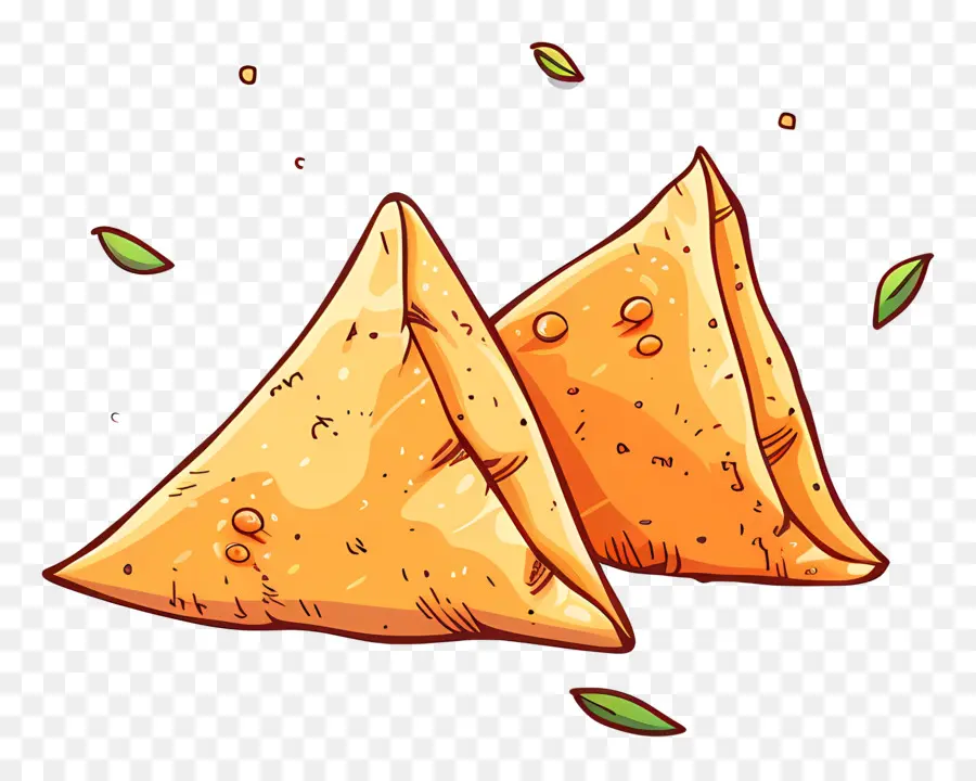 Samosas，Triangle De La Nourriture PNG