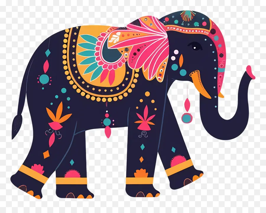 éléphant Décoré，L'éléphant PNG