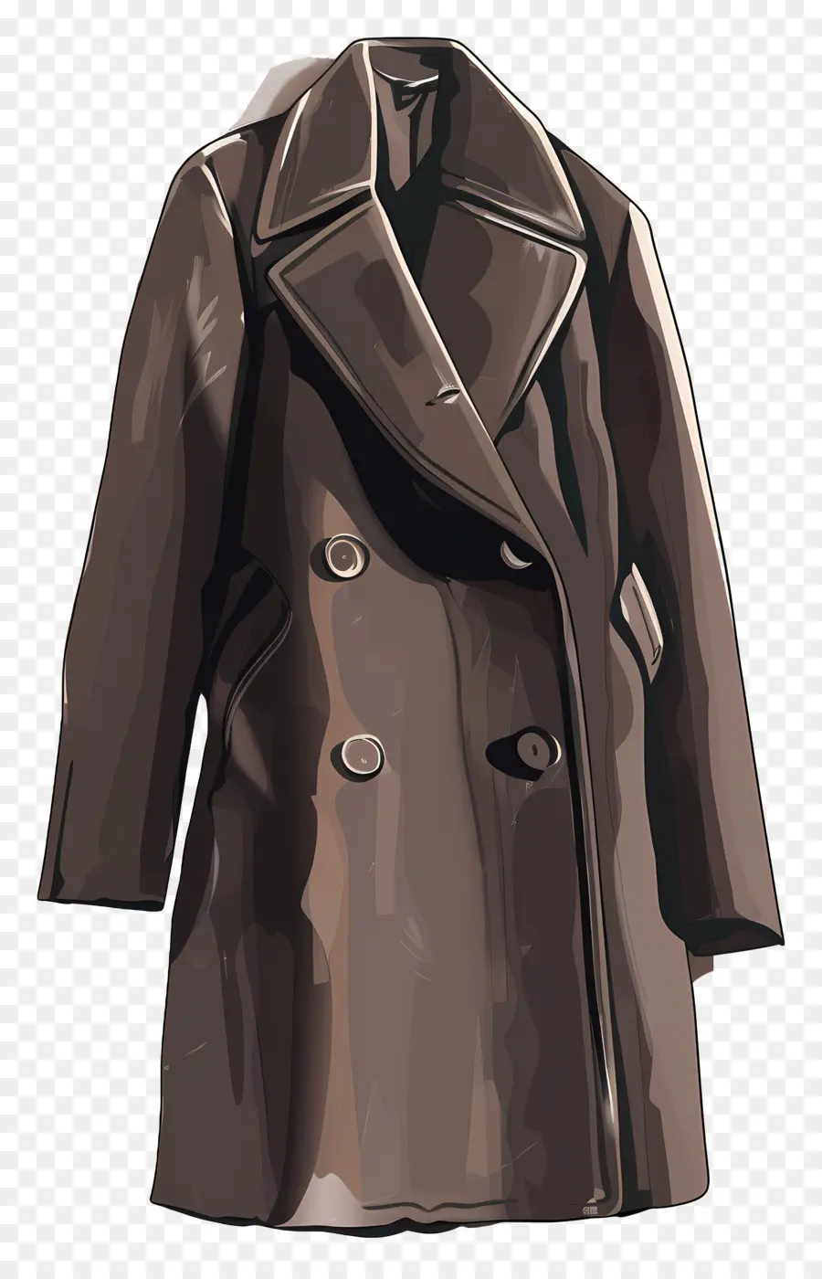 Manteau，Manteau En Cuir Marron PNG