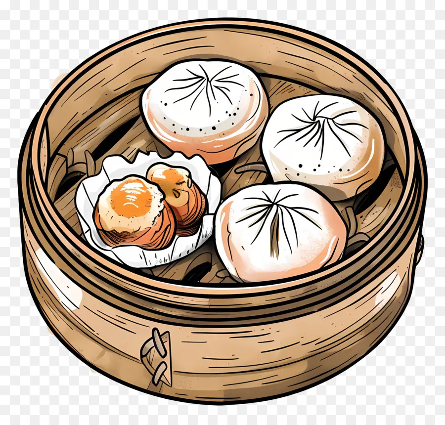 Dim Sum，Petits Pains Cuits à La Vapeur PNG