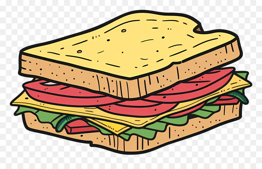 Sandwich，Dessin Animé Sandwich PNG