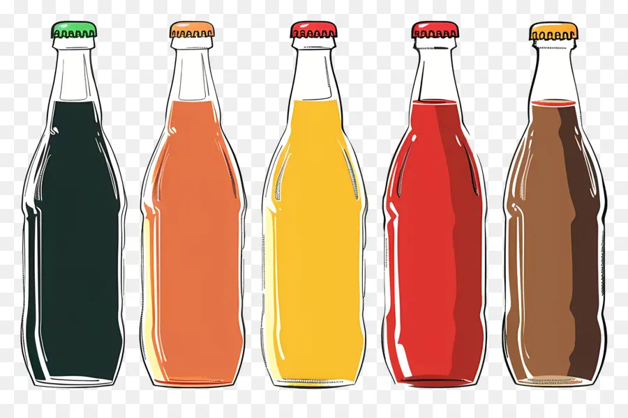 Une Bouteille De Soda，Les Bouteilles En Verre PNG