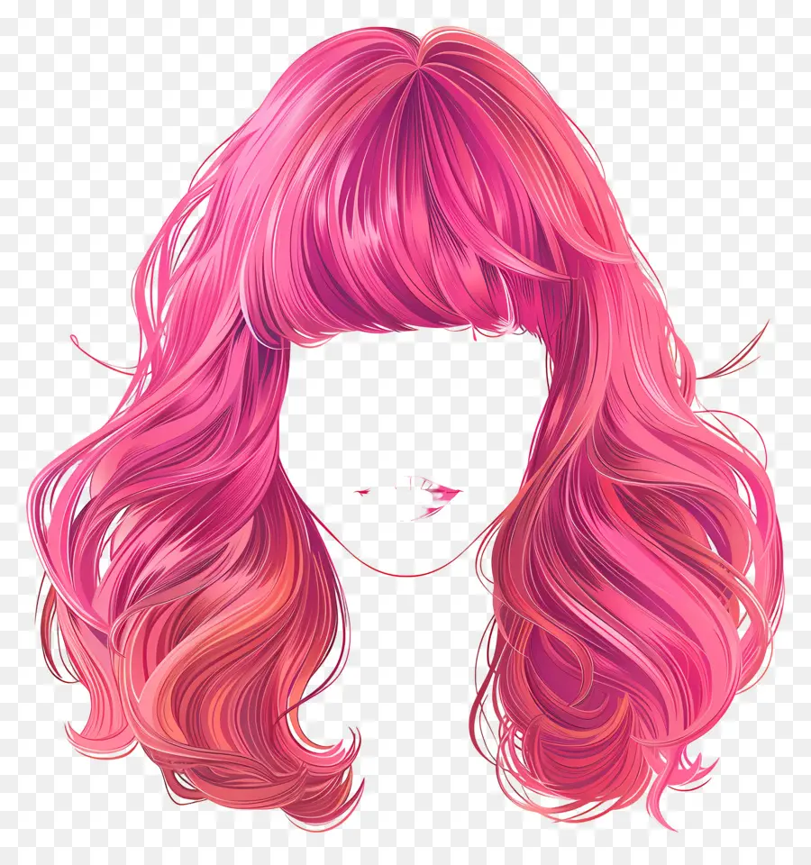 Perruque，Longs Cheveux Roses PNG