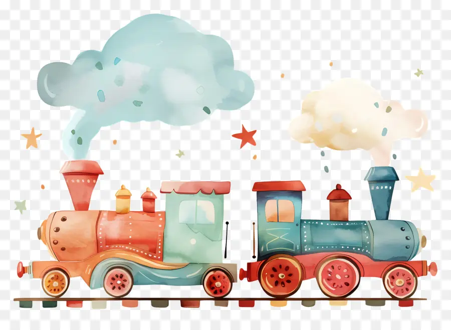 Train，Aquarelle PNG