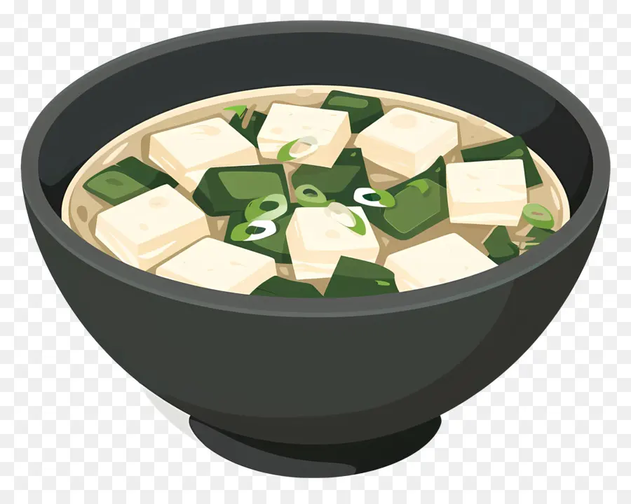 Soupe Miso，Tofu Cuit à La Vapeur PNG