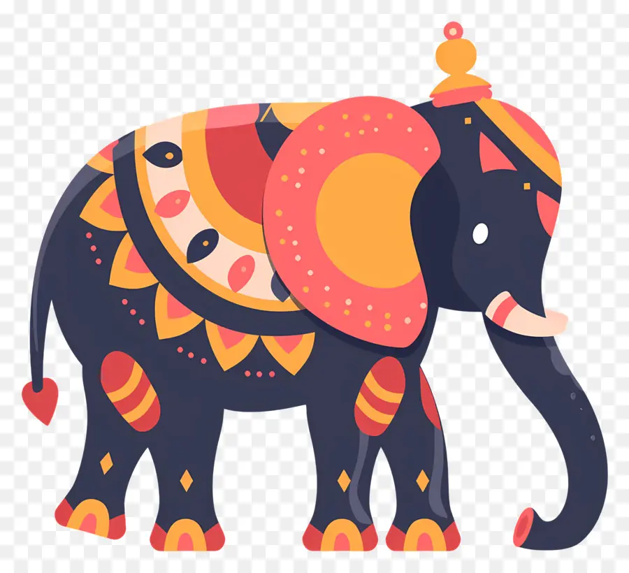 éléphant Décoré，L'éléphant PNG