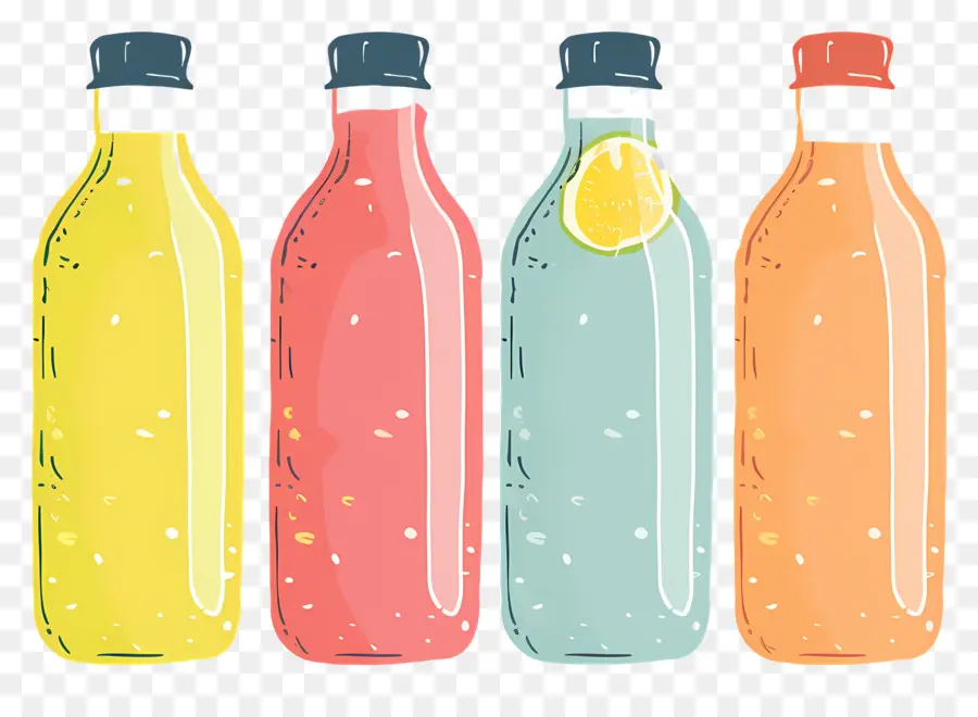 Jus De Bouteille，Des Tranches De Citron PNG