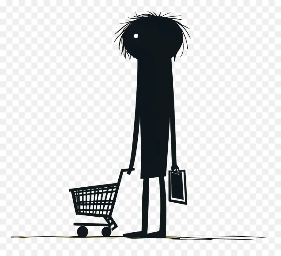 Stick Figure Shopping，épicerie PNG