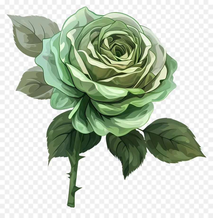 Rose Verte，Rose PNG