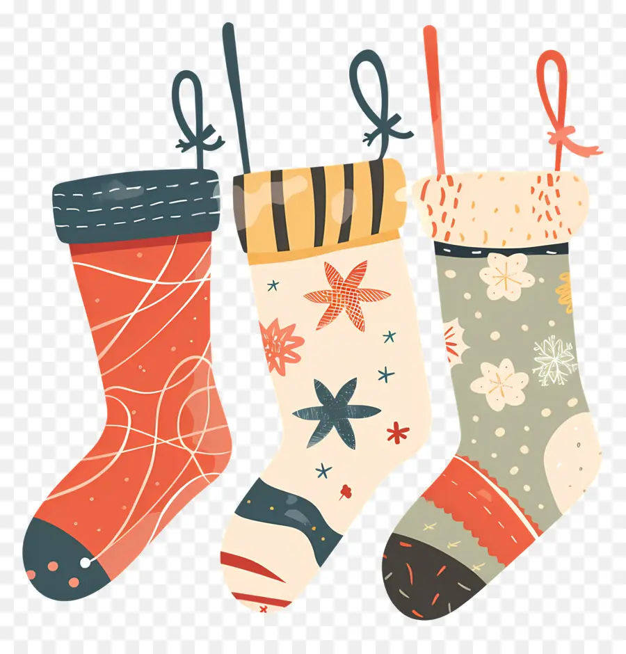 Bas De Noël，Chaussettes Colorées PNG