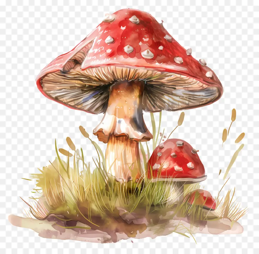 Champignons，Peinture à L'aquarelle PNG