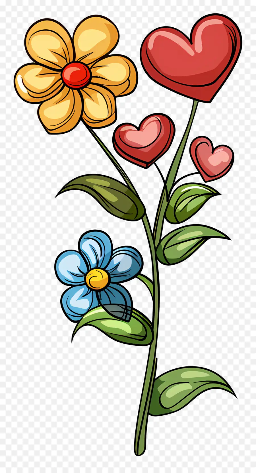 Tige De Fleur，Fleur De Papier PNG