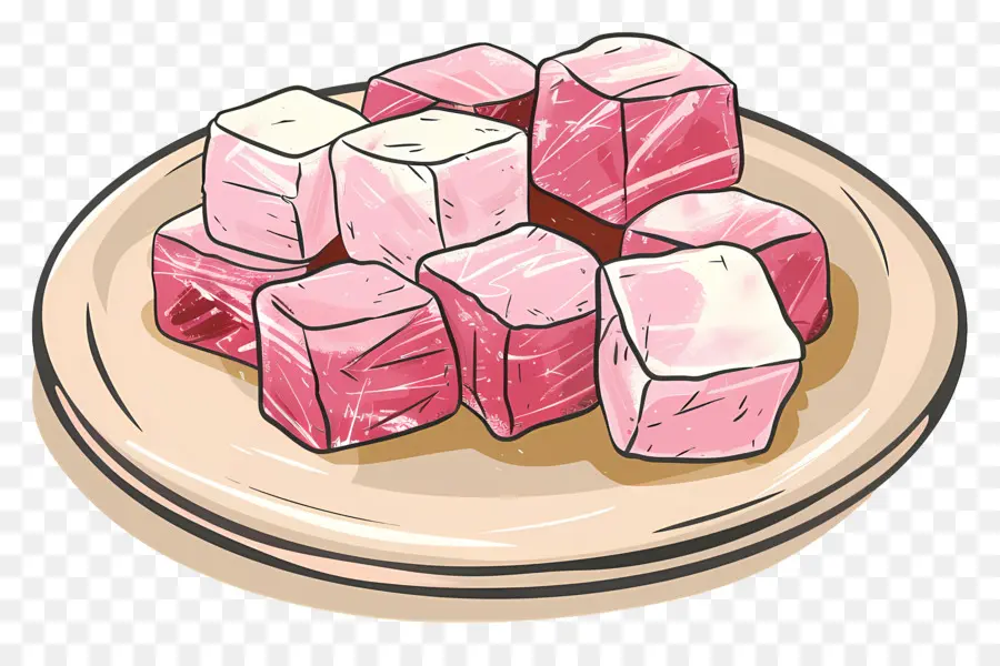 Délice Turc，Cubes De Sucre Rose PNG