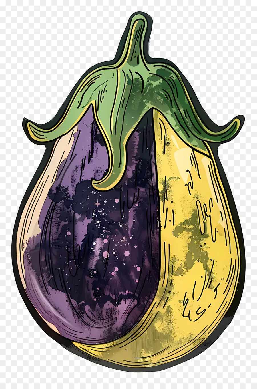 L'aubergine，Peinture PNG