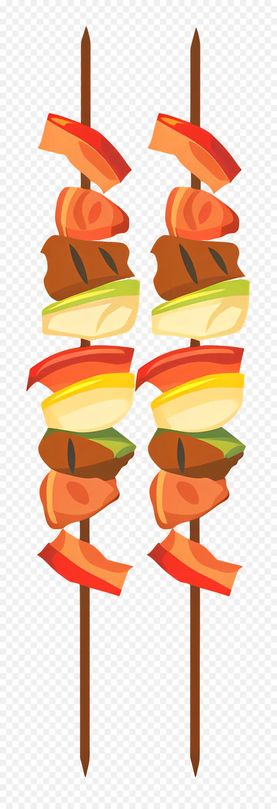 Brochettes，Légumes PNG