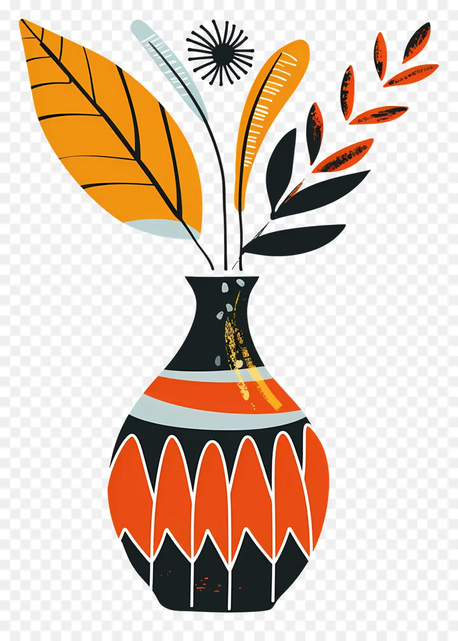 Vase Décoratif，Peinture Colorée PNG