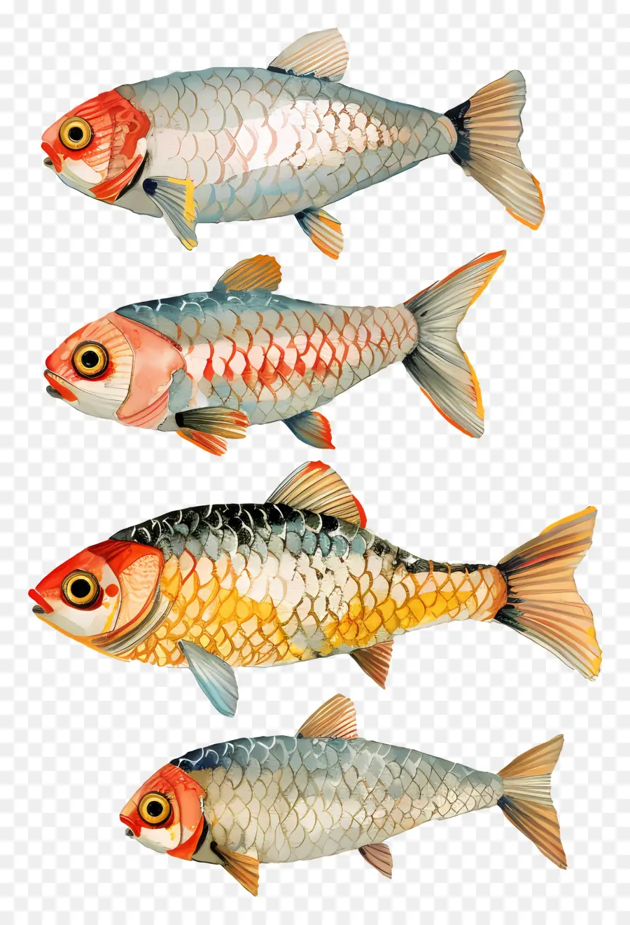 Les Poissons，Les Poissons De La Peinture PNG