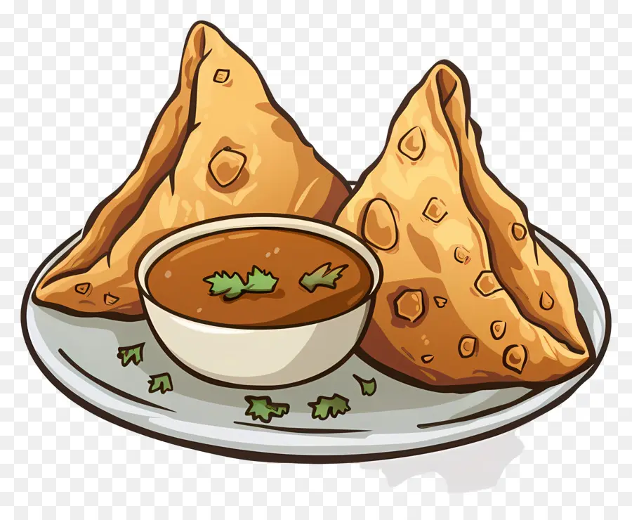 Samosas，La Nourriture Indienne PNG