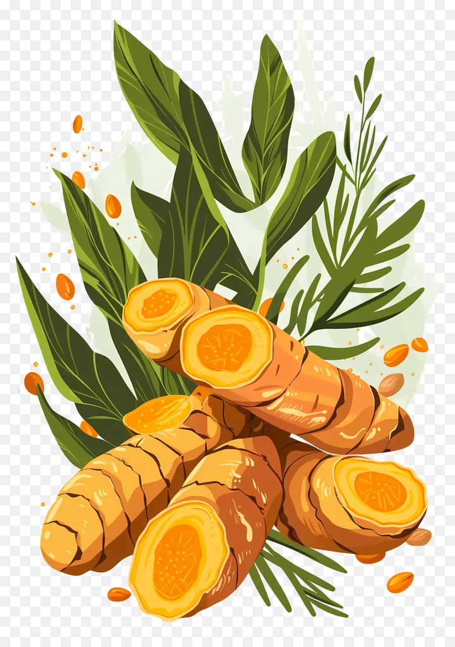 Le Curcuma，Racine De Curcuma PNG