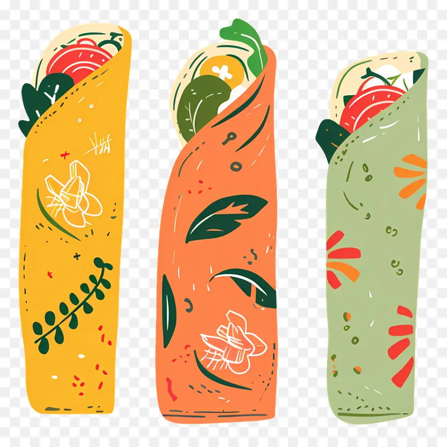 Burritos，Enveloppement De Légumes PNG