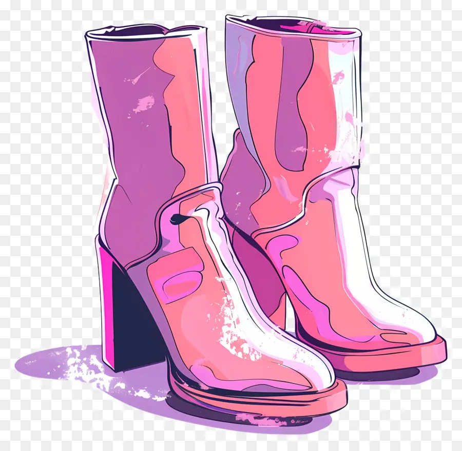 La Mode Des Bottes，Talons En Plastique Transparent PNG