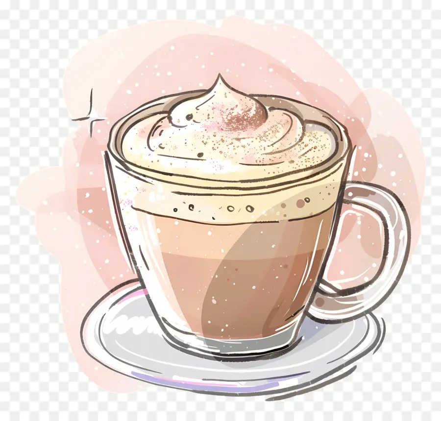 Cappuccino，Chocolat Chaud PNG