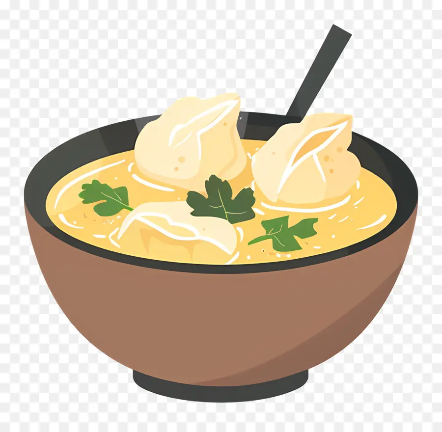 Soupe Wonton，Soupe De Poulet Et Boulettes PNG