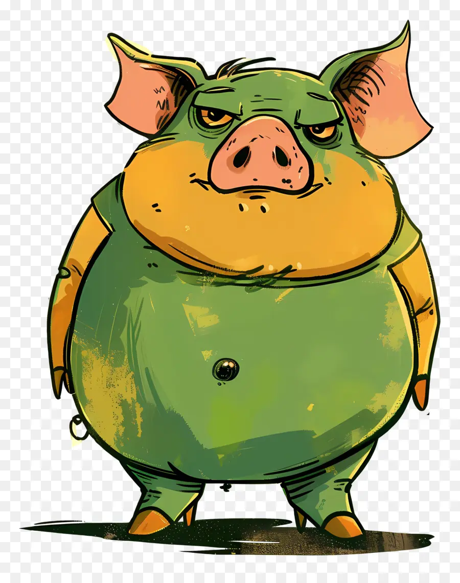 Bande Dessinée De Porc，Cochon Vert PNG