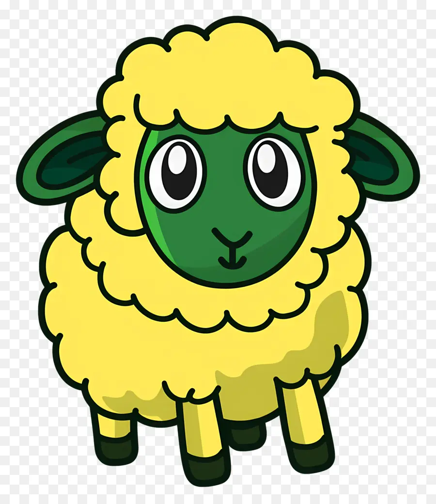 Les Moutons De Dessin Animé，La Fourrure Jaune PNG