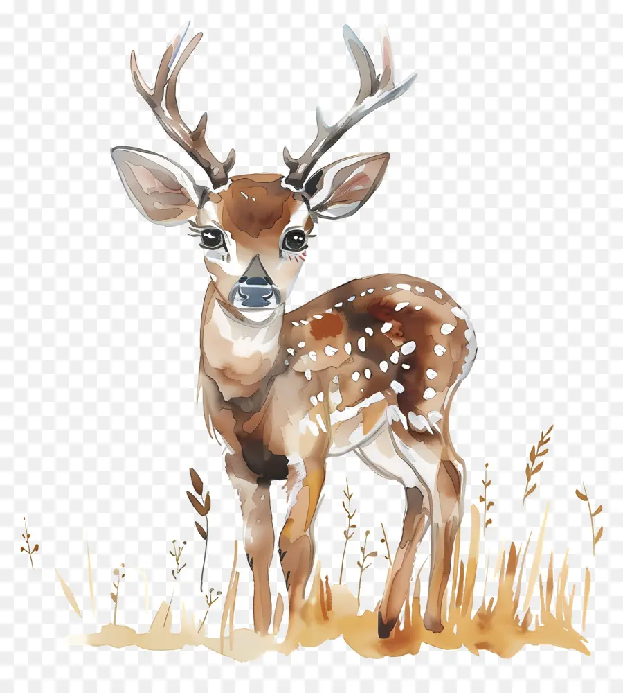 Cerf，Illustration Aquarelle PNG