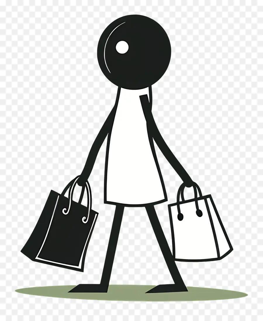 Stick Figure Shopping，Shopping PNG