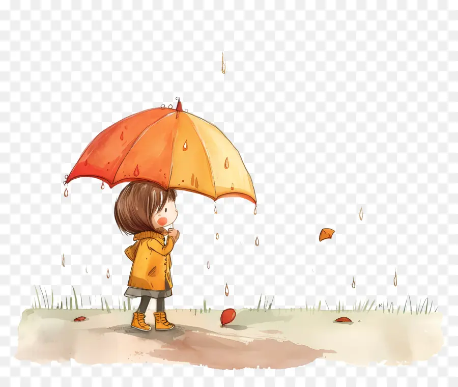 Fille，Parapluie PNG