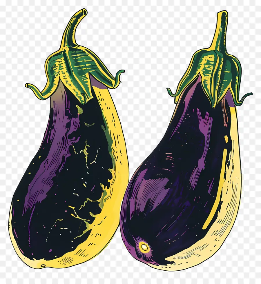 L'aubergine，Légume Violet PNG