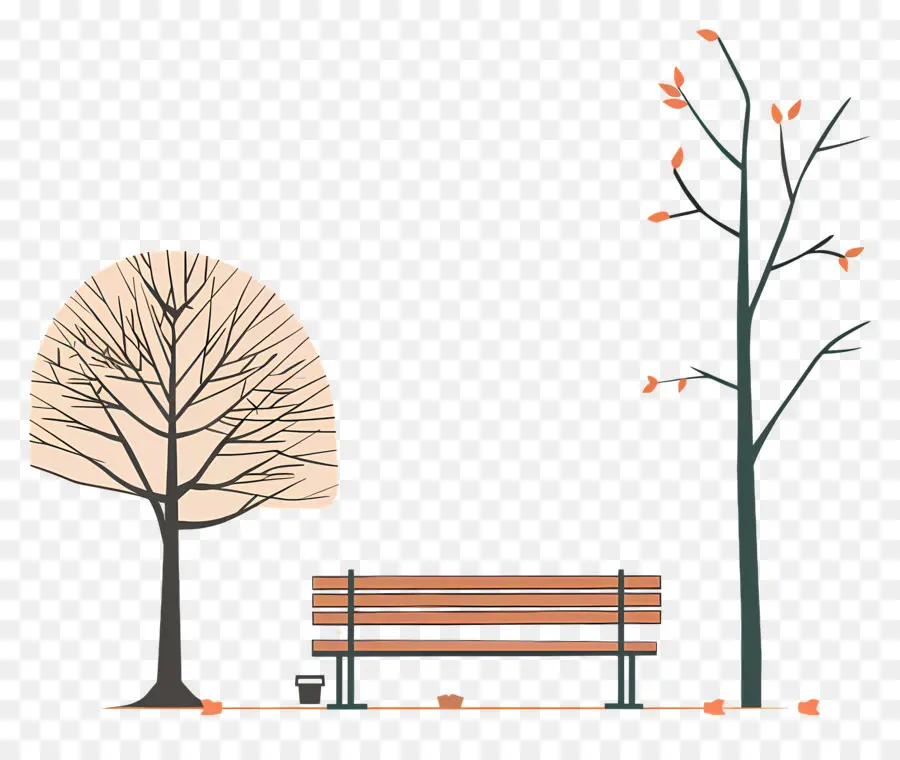 Banc De Parc，Automne, Arbre PNG