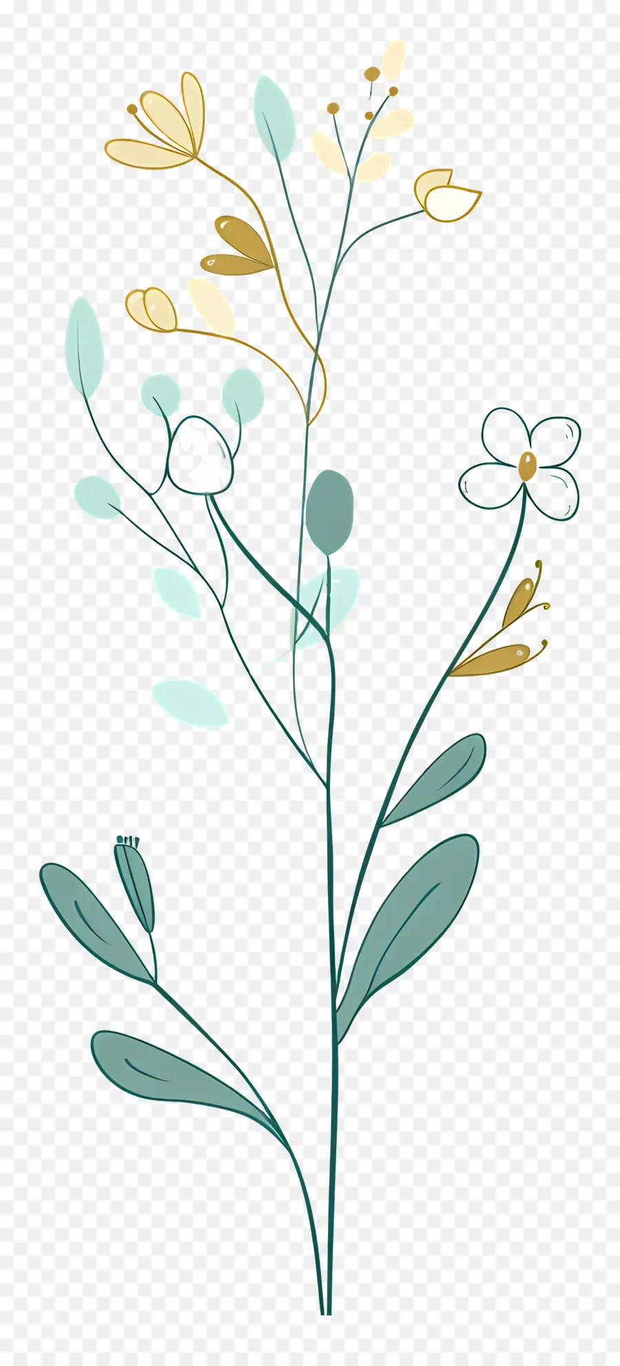 Tige De Fleur，Plante PNG