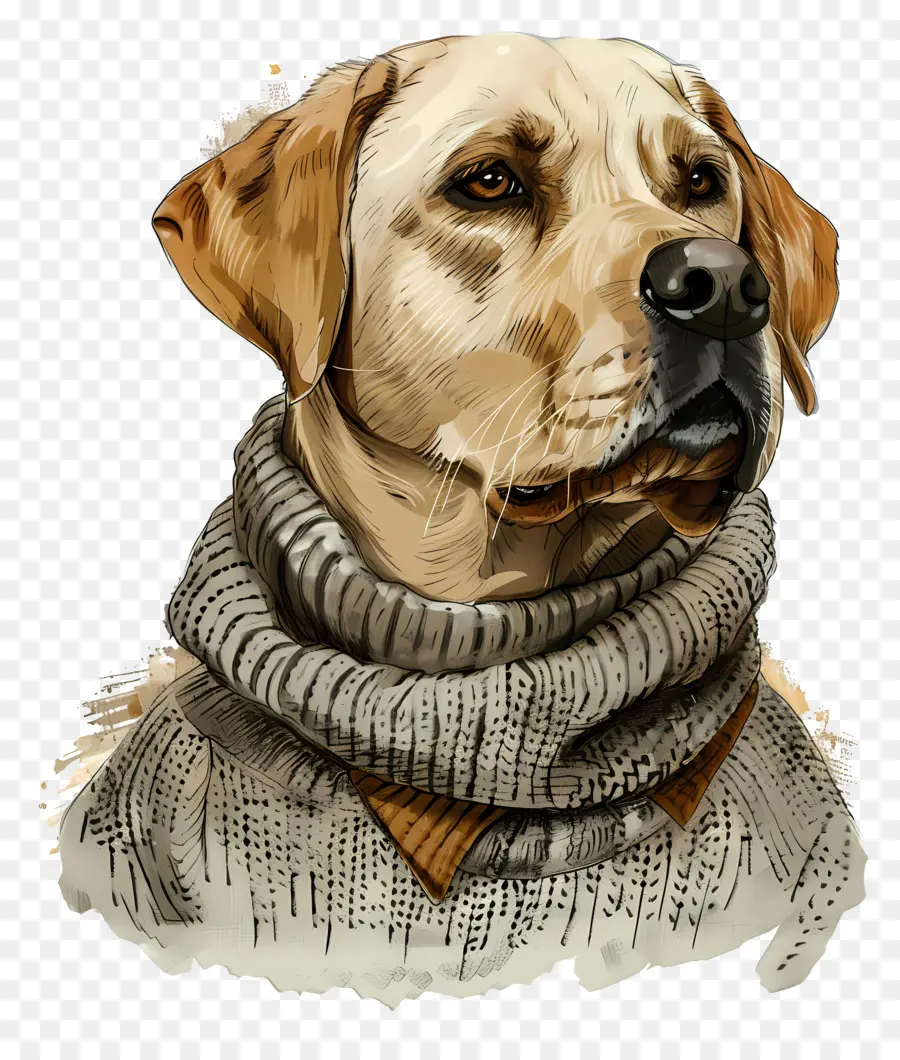 Labrador En Pull，Labrador Jaune Retriever PNG