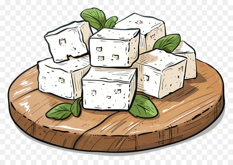 Fromage Feta，Planche à Découper PNG