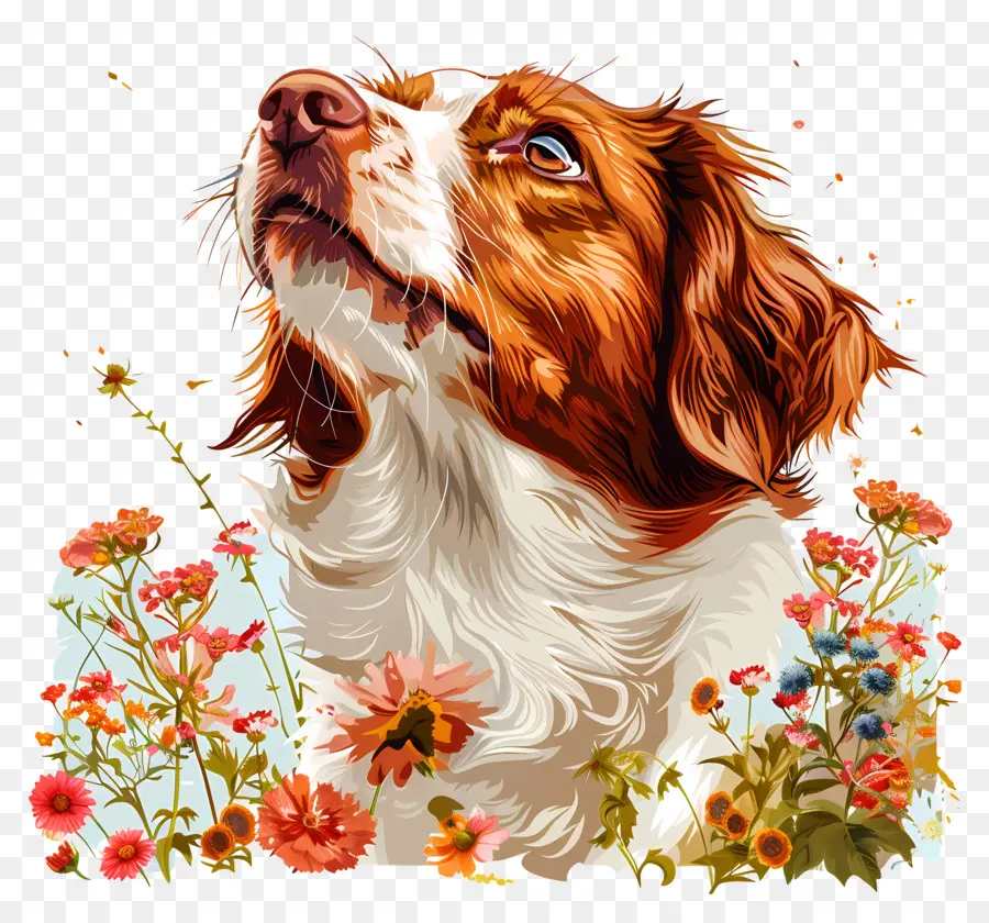 Le Chien Aime La Nature，Chien PNG