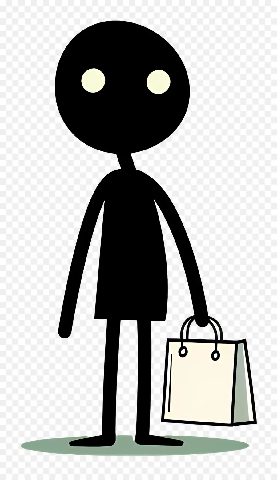 Stick Figure Shopping，Les Cheveux Longs PNG