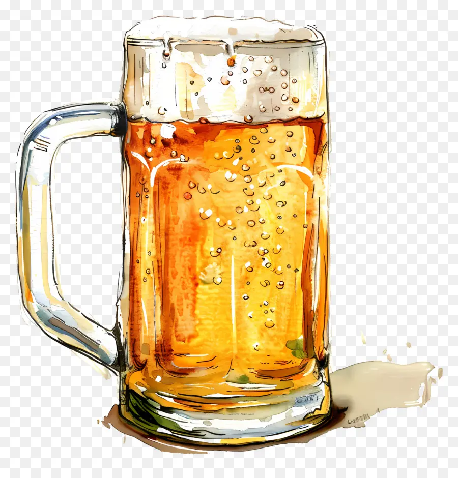 La Bière，Mug En Verre PNG