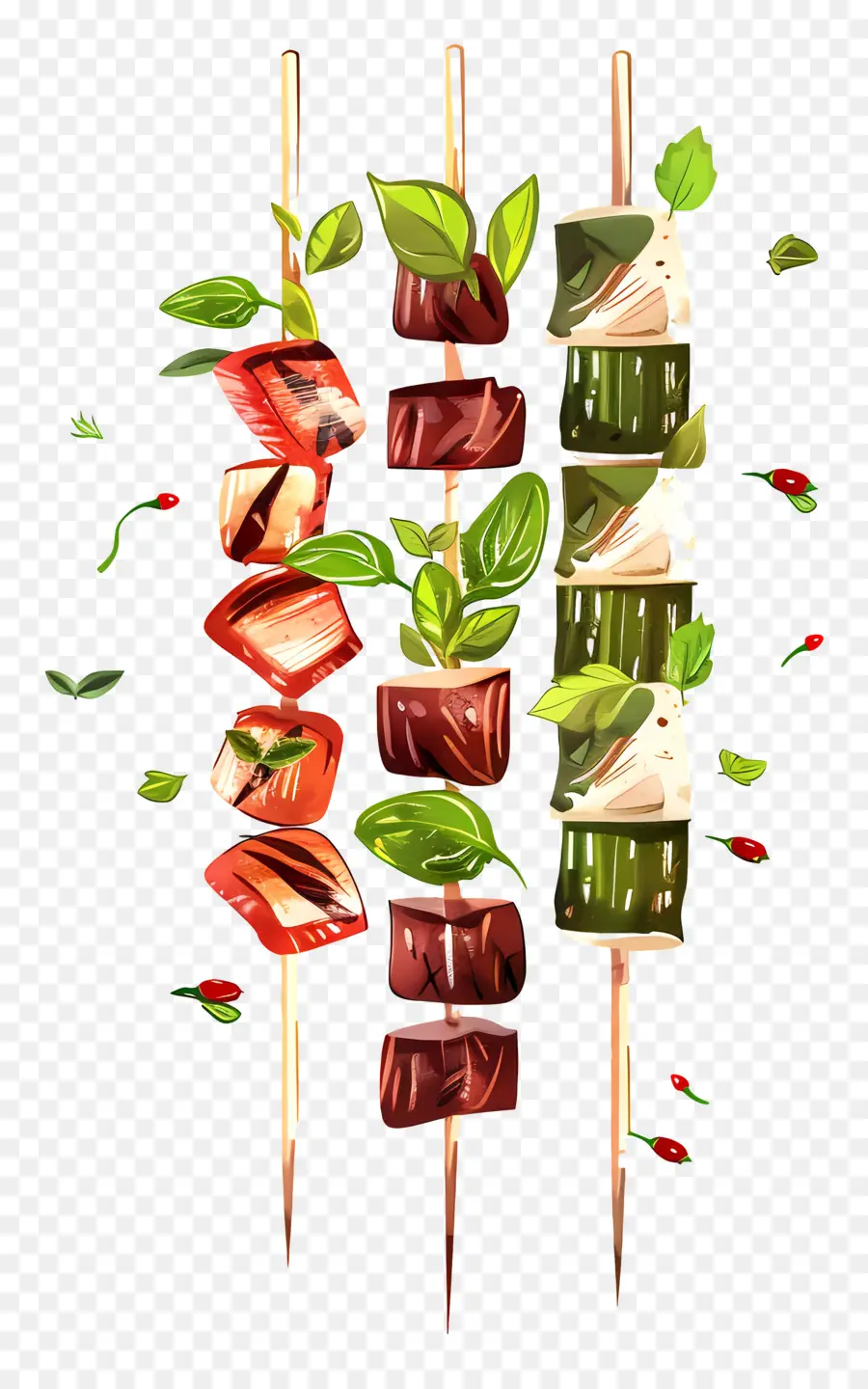 Brochettes，La Viande PNG