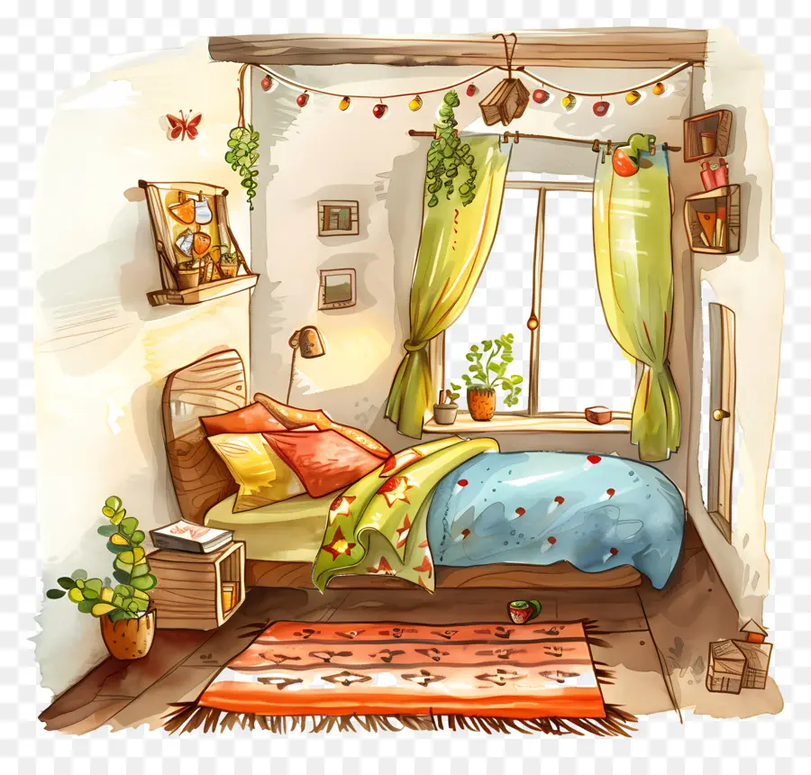 Chambre à Coucher，Décor De Chambre à Coucher PNG